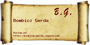 Bombicz Gerda névjegykártya